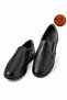 Men's Genuine Leather Ultra Comfortable Poly Orthopedic Sole Black Daily Dad Shoes - 4