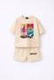 Manifest Girls M6Nifestgirls Printed Oversize 100% Cotton T-Shirt Shorts 2-Piece Children's Set - 2