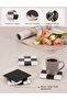 Marble Coasters Set of 4, Zebra Black & White Square Drink Coasters for Home & Office - 3