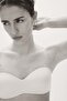 Padded microfibre bandeau bra