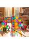 Magnetic Tiles Building Set, 69 Pieces, Multicolour with Wheel Bases, Square and Triangle Tiles, Ideal for Preschool Montessori Toys Christmas Birthday Gifts for Boys & Girls Ages 3+ - 4