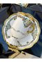 Acar Plus Gold Gilt Special Series Porcelain Coffee Cup Set with Stands 90 ml Espino 105 Cc - 2