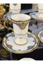 Acar Plus Gold Gilt Special Series Porcelain Coffee Cup Set with Stands 90 ml Espino 105 Cc - 5