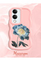 Vivo Y19 Compatible Case Camera Protector Pink Silicone Couple Phone Case Floral Pattern - 2