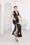 = Polka Dot Openwork Beach Dress Black - 3