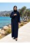Standard Ferace with Zippered Cuffs and Pockets, with Sequin Detail, Loose Cut, Can Be Weared in Sizes 40-48. - 3