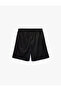 Pockets, Ribbed Waist, Lace-Up Sports Shorts - 2