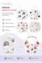 Unisex Baby Newborn Cotton Printed Muslin Elastic Baby Gloves 4 Pairs Set - 7