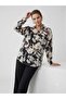 Asso Women's Large Floral Print Oversize Chiffon Blouse D35 - 3