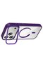 iPhone 17 Pro Max Case with Camera Stand Magsafe Supported Transparent Back Silicone Omsy - 3