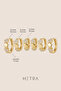 Gold Color Zircon Stone Row Star Shaped 6-Piece Hoop Earring Set - 4