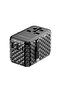 GaN 20W PD Universal Adapter with Retractable Type-C Cable, Simultaneous Charging, Includes Spare Fuse, Built-In Safeguard - Black - 3