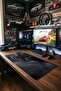 Dark Gray Abstract Smoke Waves 40X90 cm Gaming Mousepad Non-Slip Base Large Size Mousepad - 2