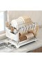 Black Dish Drying Rack With Knife Fork Holder And Cutting Board Rack - 6