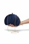 Oyster Model Pleated Satin Model Handbag Wedding Engagement Evening Dress Bag - 3