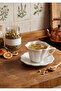 Handmade Ceramic Elegant Daisy Pattern Coffee Cup with Saucer - 3