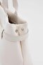 Amor Buckle Detailed Shoulder Bag Cream - 7