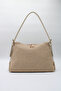 Women's Straw Belt Strap Suede Zippered Faux Leather Hand and Shoulder Bag