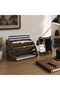 Quarter Desktop Organizer and Phone Stand Set of 2 – Wooden File Organizer Decorative Circular Document Rack - 5