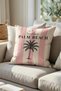 Palm Beach Pink Striped Throw Pillow Cover - 2