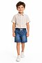 Boys' Short Sleeve Shirt and Denim Shorts Set - 7