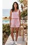 Cotton Muslin Crop-Shorts Double Set