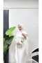 Bat Sleeve Buckle Detailed Satin Hijab Evening Dress - 5
