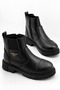 Women's Black Fur-Lined Waterproof Stitched Rubber Non-Slip Sole Guaranteed Winter Casual Boots