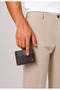 Plain Slim Men's Floater Leather Brown Card Holder - 100% Genuine Leather Card Holder - Men's Leather Accessory Gift - 3
