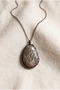 Handmade Natural Stone Pendant and Necklace with Steel Chain - 3