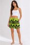 Girl's Premium Swim Shorts with Zipper Pockets and Mesh Lining - Neon Green