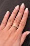Steel Color Stone Detailed Adjustable Ring Gold - 2