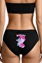 Women's Lycra Bamboo Slip 3-Pack Tiny Mood Printed Black – Breathable Fabric, Soft Touch - 2