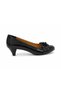 Floral Detailed Patent Leather Stylish Heeled Shoes (Choose 1 Size Larger) - 2