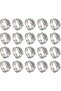 Galvanized Iron Hose Clamps, Adjustable Worm Drive (Pack of 20, 60-80mm)