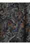 Navy Blue Patterned Women's Shirt Tunic - 3