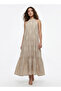 HALTER EMBROIDERED TIERED DRESS - 3