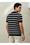 STRIPE KNITTED CREW TEE - 3