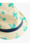 Palm Tree Patterned Straw Hat - 3