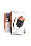 Tezpatro 65W GaN Charger with USB-C Retractable Cable, 1.5A Rated Current, 65W Power Delivery, 80cm Cable Length, Flame-Retardant Housing, Fast Charge Support - Black / Orange - 4