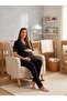New Season Black Shawl Collar Breastfeeding Feature Adjustable Waist Buttoned Special Design Short Sleeve 100% Cotton Maternity Pajama Set - 6