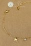 316L Steel Anklet |   Zircon Stone Star Chain Steel Anklet 21+5 cm Non-Tarnish Non-Fade - 3