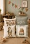 Airplane and Teddy Bear Patterned 4-Piece Children's and Baby Pillowcase Set - 2