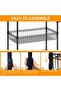 - Rolling Cart with Wheels, 3-Tier Kitchen Storage Cart with Handle, Wire Shelving Unit, Metal Organizer with Basket for Bathroom, Office, Laundry Room, Pantry - 4