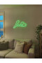 Love Yazılı LED Neon Duvar Tablosu | Yeşil Aydınlatmalı Modern Dekor | Yatak Odası - 2