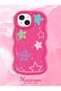 iPhone 15 Compatible Case Camera Protector Red Silicone Couple Phone Case Star Pattern - 2