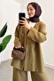 Tek Dügme Takım - Olive - 3
