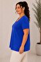 Women's Plus Size Casual Blouse - Square Neck Short Sleeve Blouse - 2
