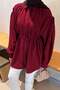 Tie-Dye Detailed Hijab Shirt Burgundy - 2