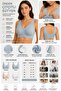 Women's Front Snap-On Padded Seamless Laser Cut Underwire-Free Gathering Bra - 4